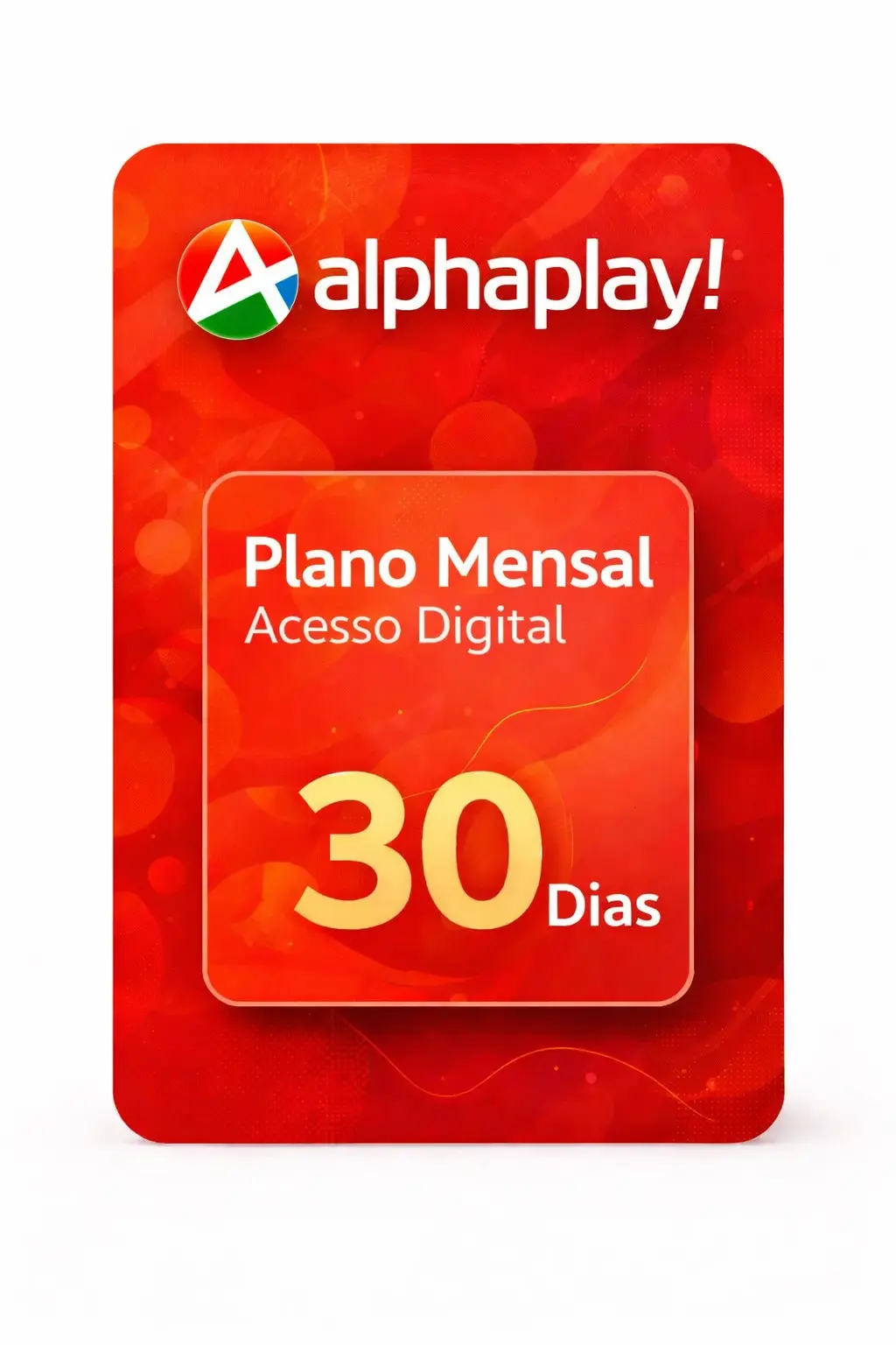 Recarga AlphaPlay 30 dias - Plano Mensal +10.000 Canais