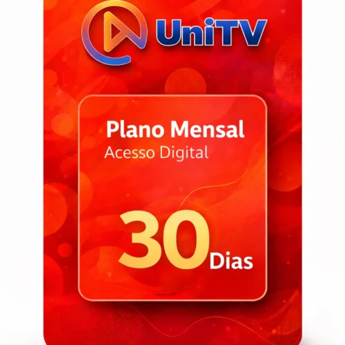 Recarga UniTV Mensal Recarga UniTV 30 dias - Plano Mensal de Streaming 4K