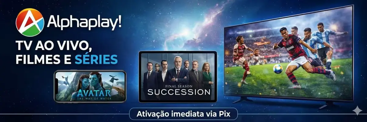 Recarga AlphaPlay Brasil via Pix para Smart TV com filmes e canais ao vivo