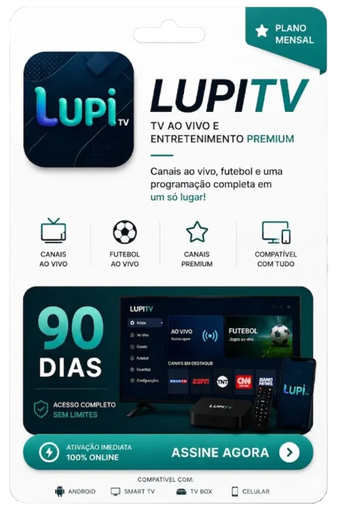 LUPITV Brasil plano trimestral 90 dias