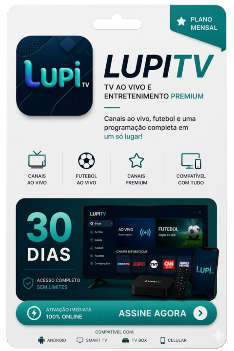LUPITV Brasil plano mensal 30 dias